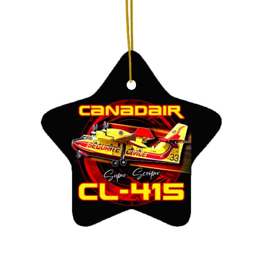 Canadair cl-415 Super Scooper firebomber Aircraft Ceramic Ornaments