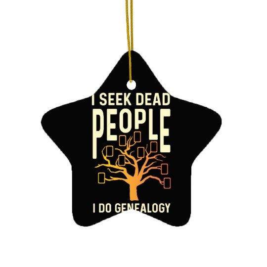I Do Genealogy Archivist Gift Ceramic Ornaments