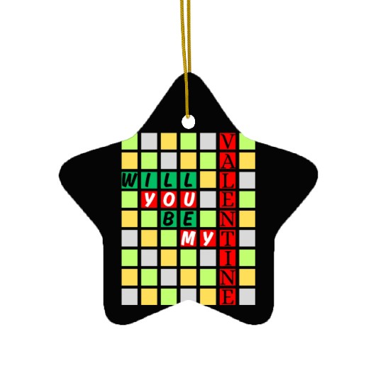 Will You Be My Valentine Ceramic Ornaments