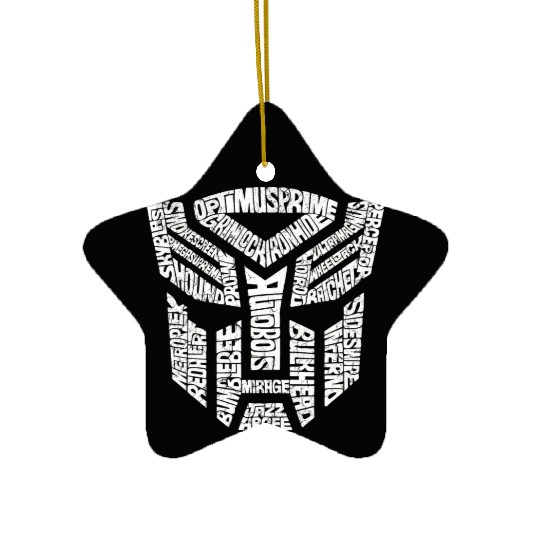Trans formers Autobots Comics Typography Ceramic Ornaments