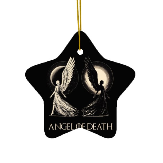 Angel of Death - Sun And Moon Mystical Artwork Ceramic Ornaments