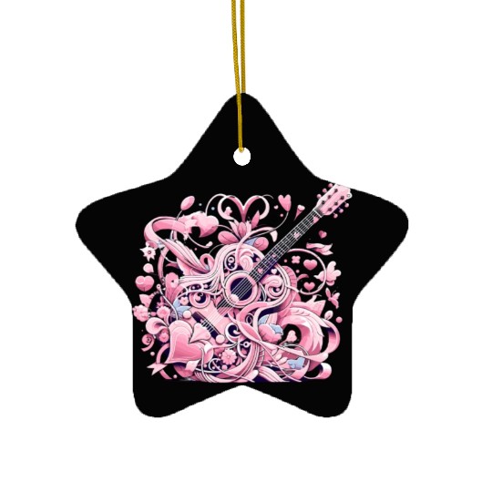 Retro Style Guitar for Guitarists Ceramic Ornaments