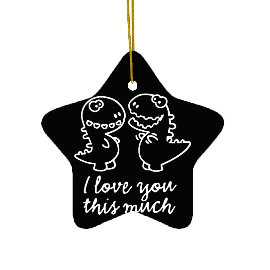 I Love You This Much Romantic Ceramic Ornaments