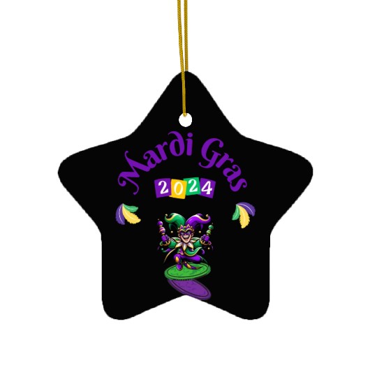 Mardi gras Funny Nola New orleans Louisiana Ceramic Ornaments