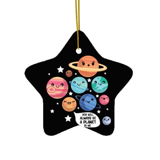 Pluto Planet Joke Funny Cosmonaut Galaxy Physicist Ceramic Ornaments