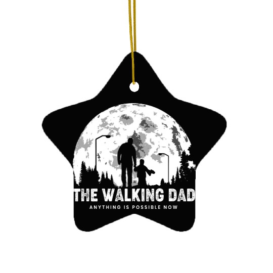 Dad Father Design | The walking Dad | Gift Idea Ceramic Ornaments