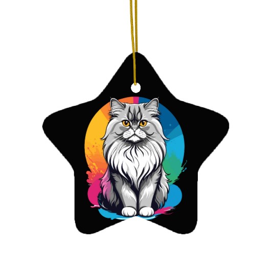 Persian Cat Ceramic Ornaments