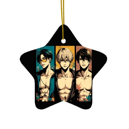 Muscle Gym Sportsman Anime Manga Husbando Otaku Ceramic Ornaments