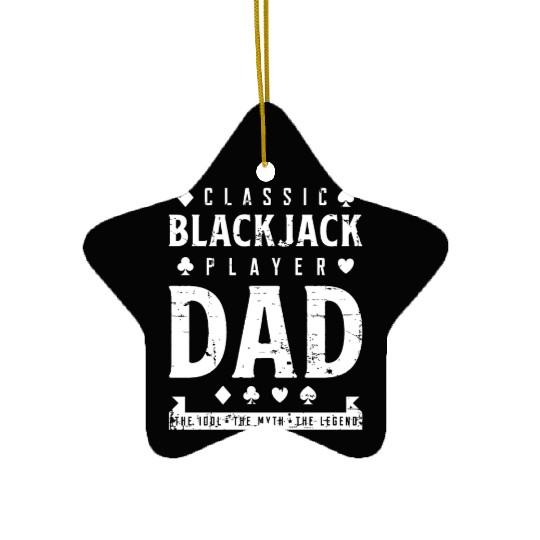 Classic Blackjack Player Dad The Idol Playing Card Ceramic Ornaments