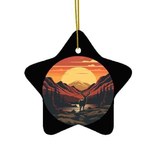 Sunset Wilderness Ceramic Ornaments