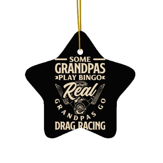 Funny Drag Race Drag Racing Gift Ceramic Ornaments