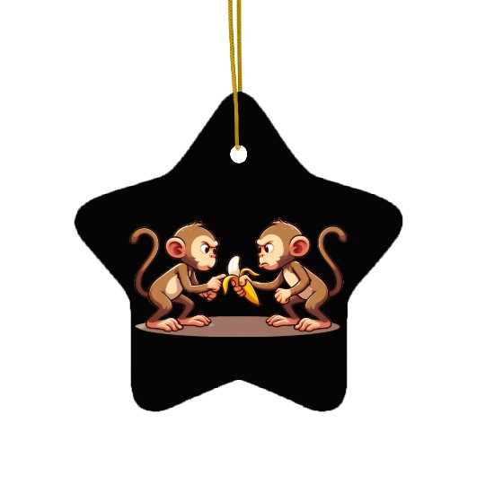 Monkey Business: Bananarchy Ceramic Ornaments