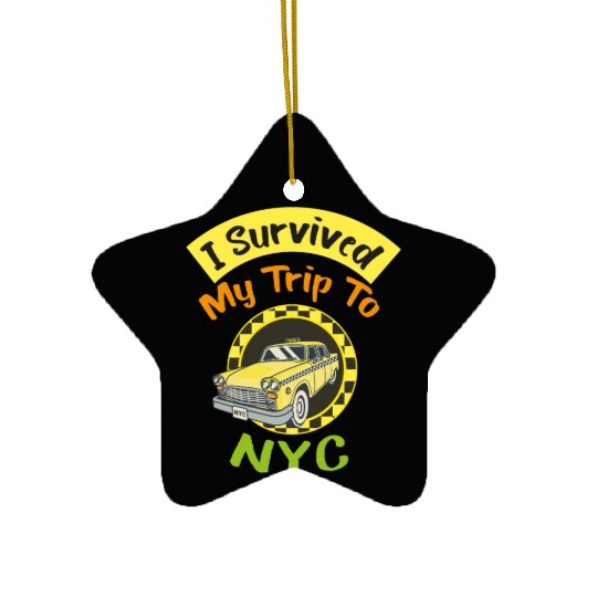 I Survived My Trip To NYC Ceramic Ornaments