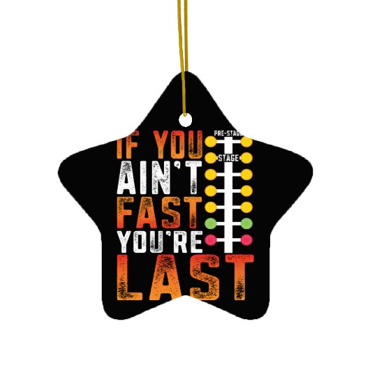 Drag Racing Last Drag Strip Light Ceramic Ornaments