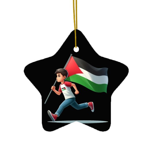 Free Palestine Ceramic Ornaments
