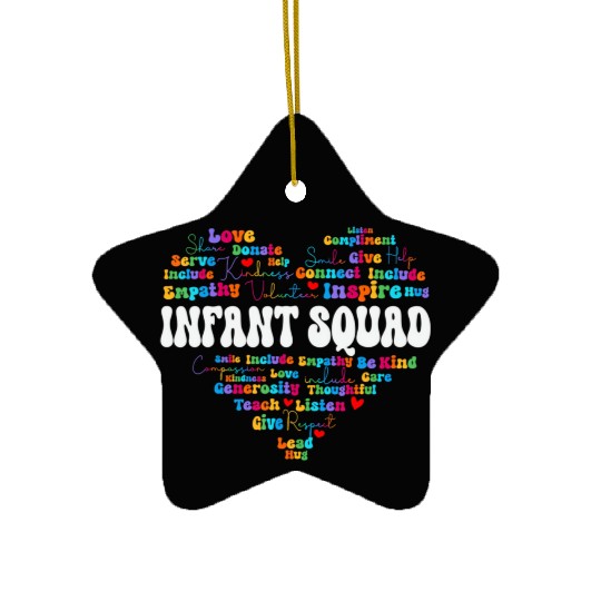Cute Infant Squad Appreciation Week Back To School Ceramic Ornaments