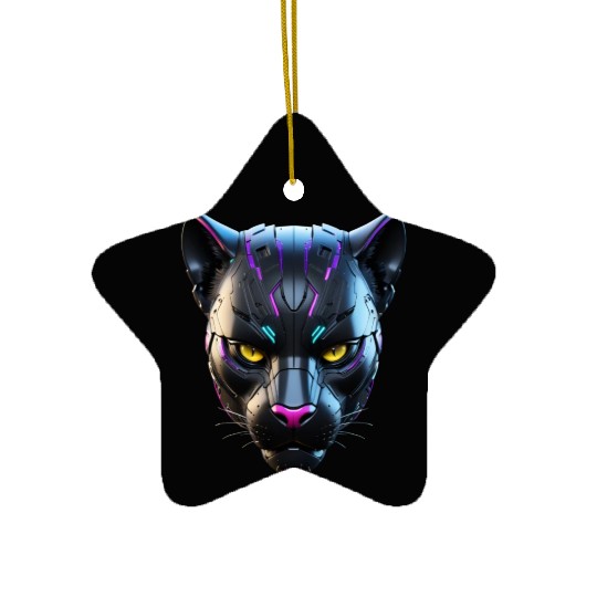 Robot Black Panther Ceramic Ornaments