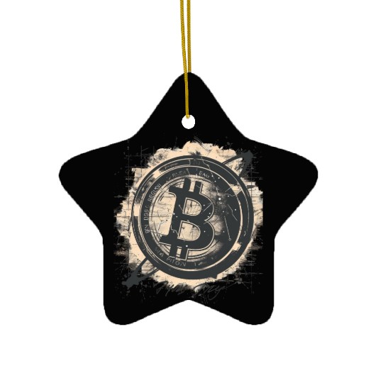Pi day 3.14 Initial design Crypto Bitcoin Holder Ceramic Ornaments