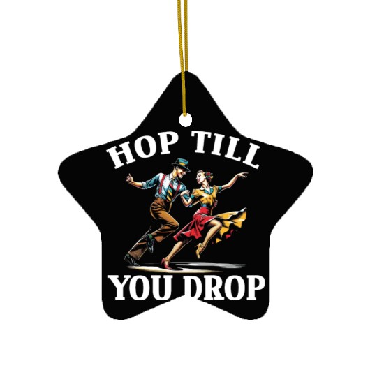 Lindy Hop Dancer Swinging Dancing Swing Dance Ceramic Ornaments