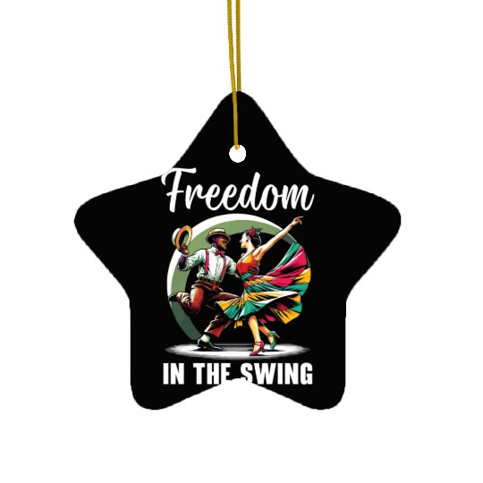 Lindy Hop Dancer Swinging Dancing Swing Dance Ceramic Ornaments