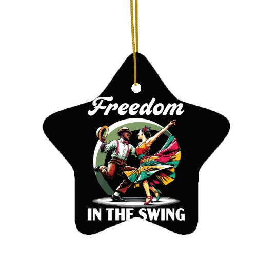 Lindy Hop Dancer Swinging Dancing Swing Dance Ceramic Ornaments