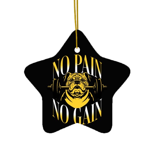 No Pain No Gain Ceramic Ornaments DesignTemplate