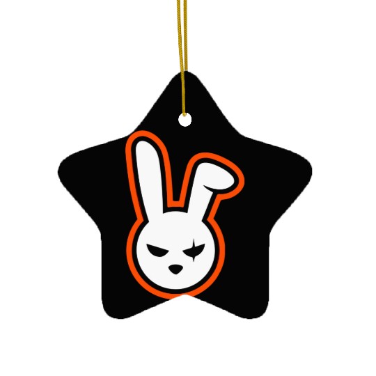 Angry Bunny Ceramic Ornaments