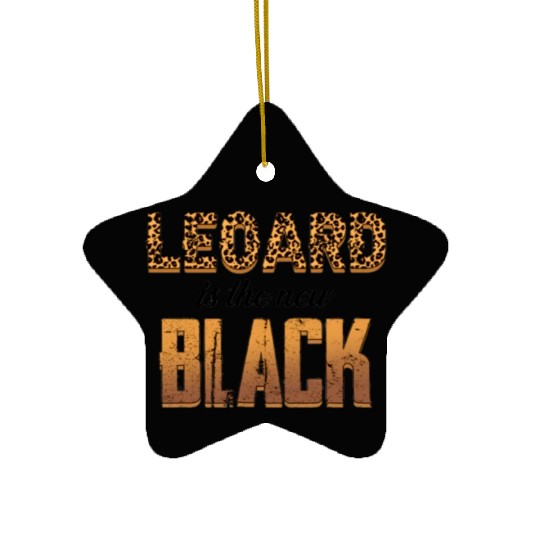 leopard is the new black for light Ceramic Ornaments