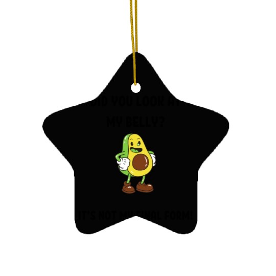 avocado belly Ceramic Ornaments