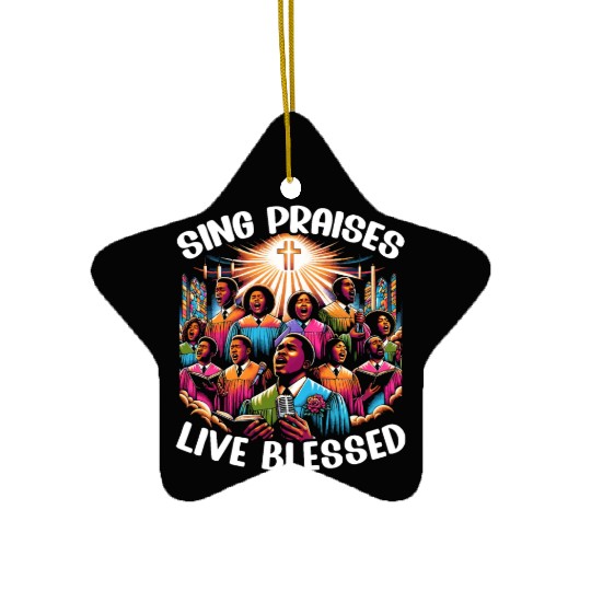 Gospel Music Religious Bible Scripture Christian Ceramic Ornaments