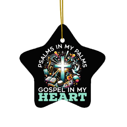 Gospel Music Religious Bible Scripture Christian Ceramic Ornaments