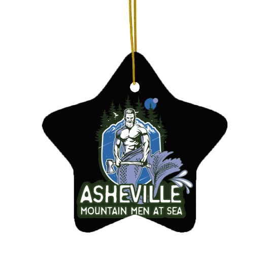 Asheville mountain men at sea Ceramic Ornaments