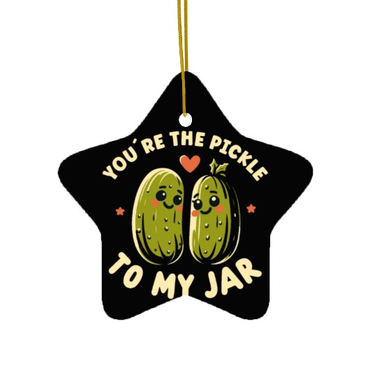 Pickle Lover Funny Pickle Dill pickle Pickled Ceramic Ornaments