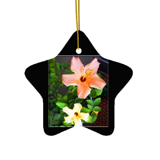 Hibiscus 4 Ceramic Ornaments