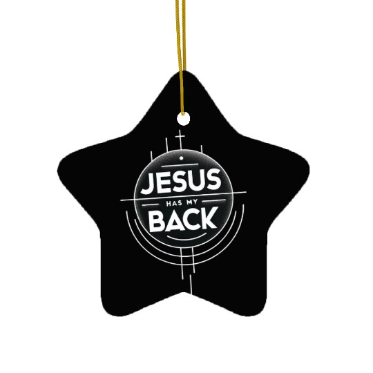 Jesus Has My Back 19 Ceramic Ornaments