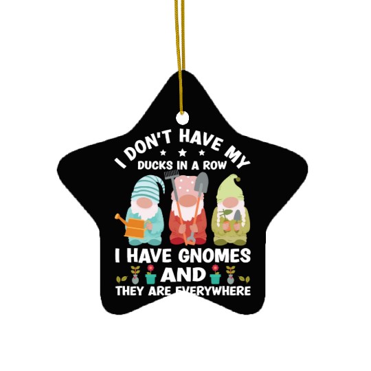 Cute Garden Gnomes Gardener Ceramic Ornaments
