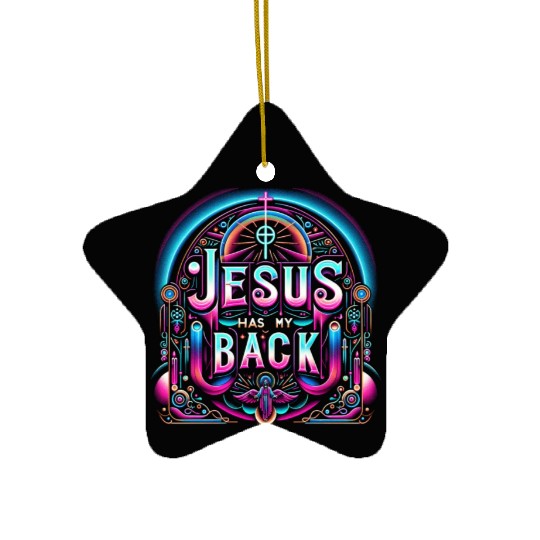Jesus Has My Back 26 Ceramic Ornaments
