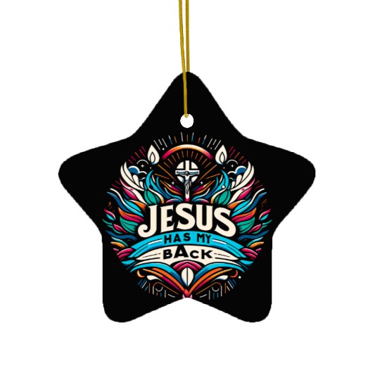 Jesus Has My Back 27 Ceramic Ornaments