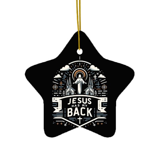Jesus Has My Back 28 Ceramic Ornaments
