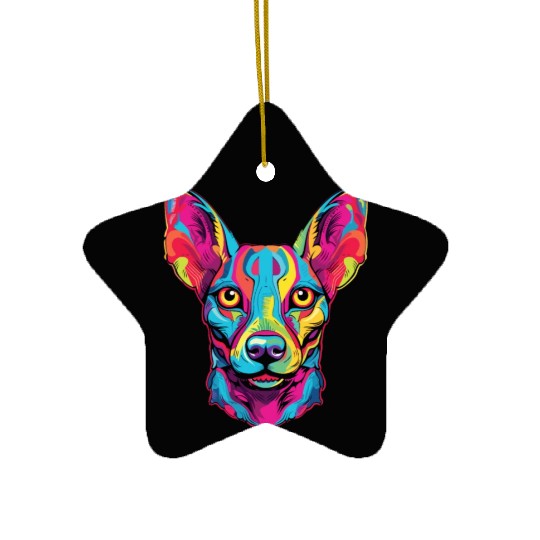 Watercolor Colorful Peruvian Inca Orchid Ceramic Ornaments