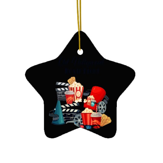 Popcorn Vintage Movie Night Ceramic Ornaments