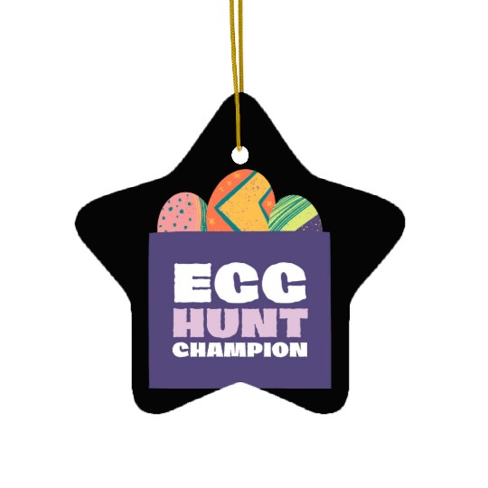 Egg Hunt Champion Ceramic Ornaments