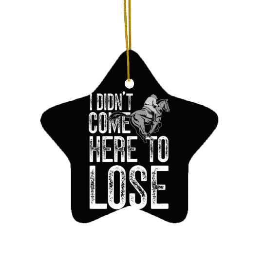 Funny Kentucky derby horse racing jockey Ceramic Ornaments