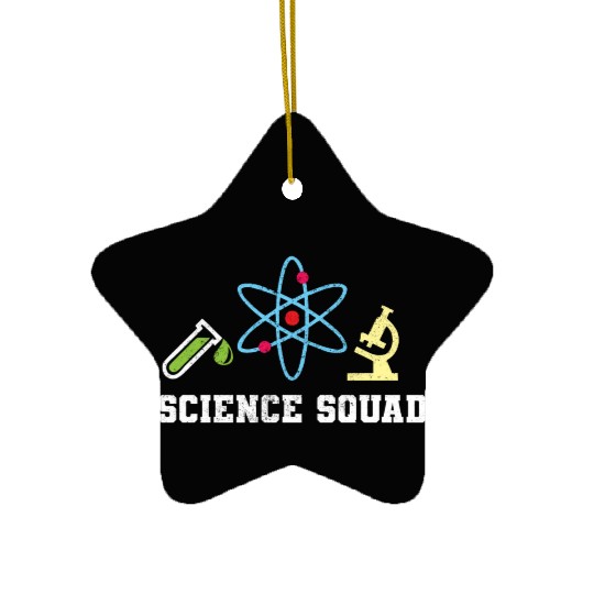 Science Squad Physics Teacher Ceramic Ornaments