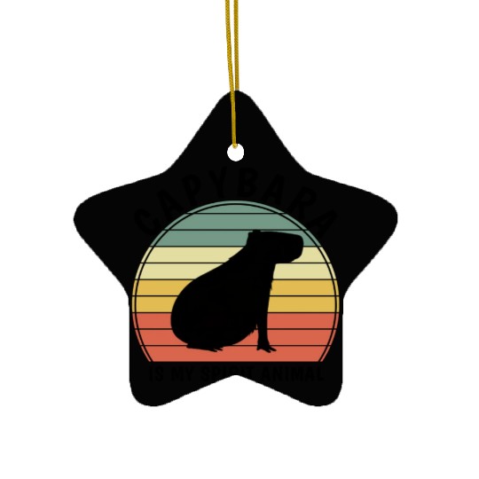 Capybara Is My Spirit Animal Ceramic Ornaments