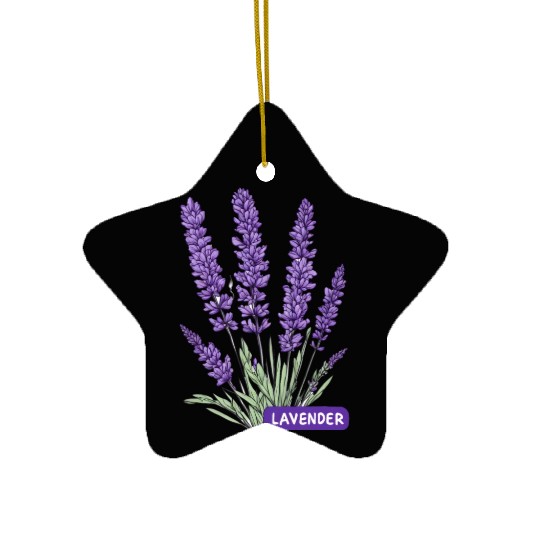 Lavender - Pot Label Ceramic Ornaments
