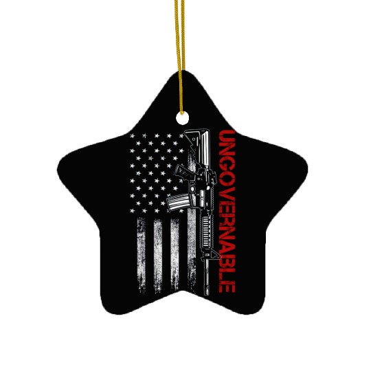 Ungovernable Become Ungovernable American USA FLag Ceramic Ornaments