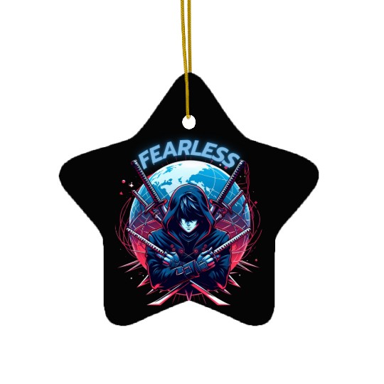 fearless assasin Ceramic Ornaments