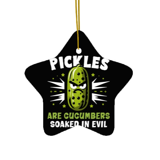 Pickle Lover Funny Pickle Dill pickle Pickled Ceramic Ornaments