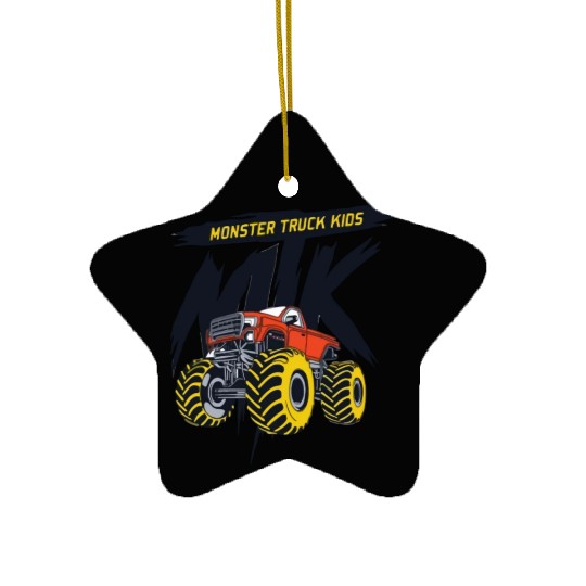 monster trucks kids Ceramic Ornaments